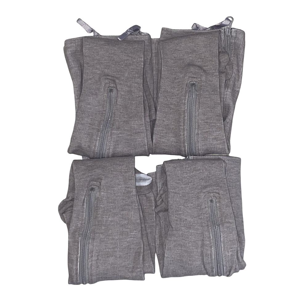 UNUSED Pembrook Compression Socks 4 Pairs L/XL Gray Striped Athletic